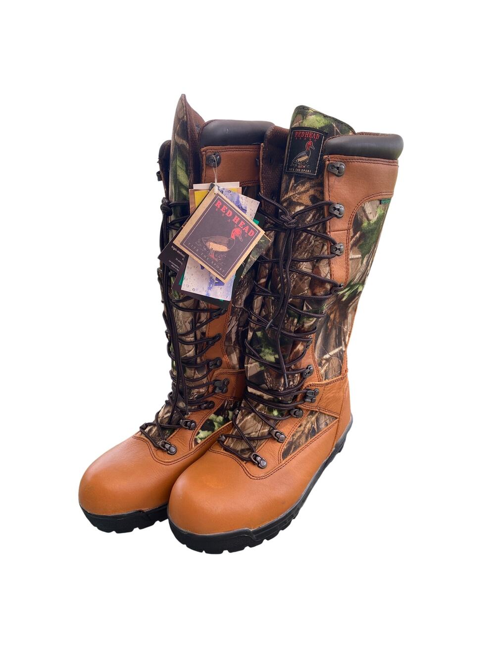 RedHead Snakeguard Waterproof Outdoor Hunting Boots Men’s 11 WIDE Camo Lace Up